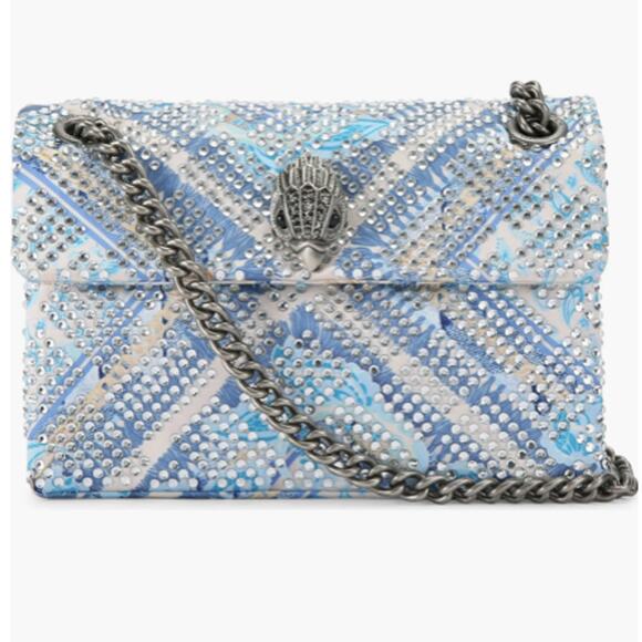 Kurt Geiger London Mini Kensington Embellished Fabric Convertible Crossbody Bag - Picture 1 of 6